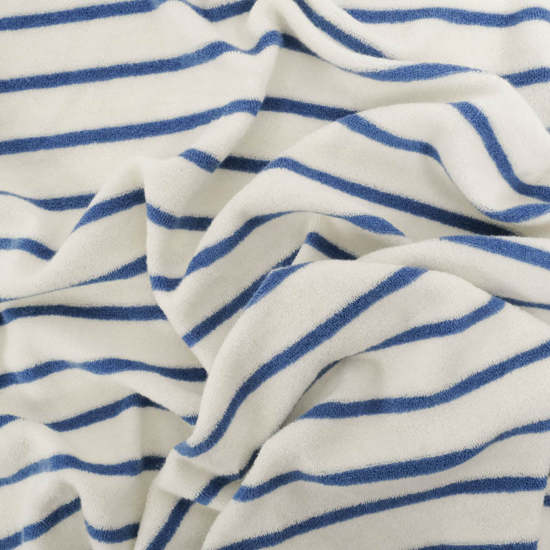 Jersey Mini Eponge à Rayures Bleues - Maison Klem